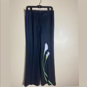 Victoria Beckham Flower Design Woman’s trousers